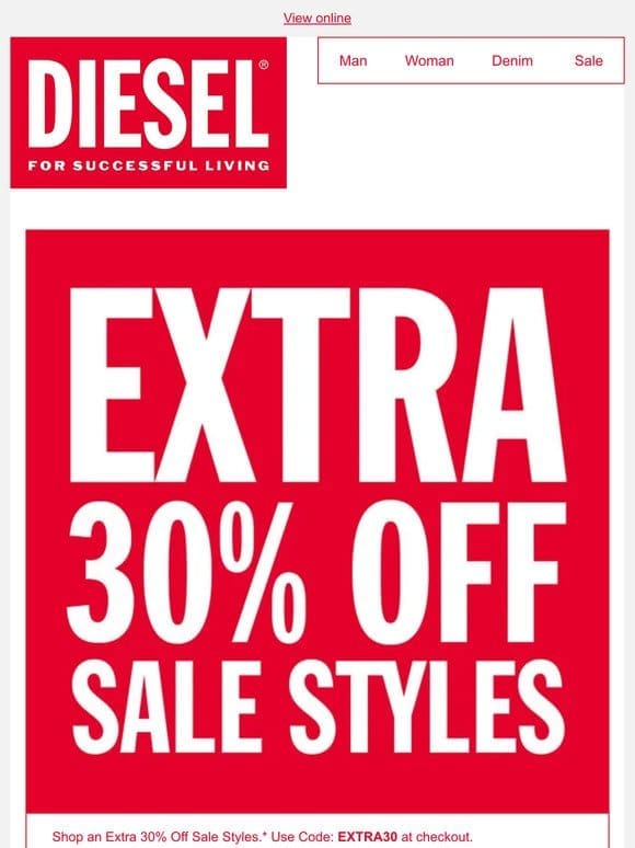 On Now: Extra 30% Off Sale