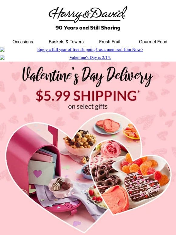 Order by tomorrow! $5.99 shipping on valentines.