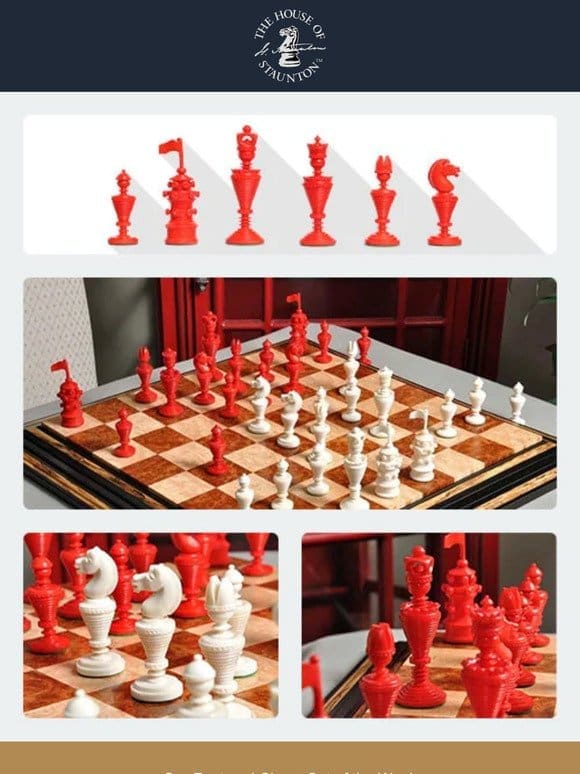 Our Featured Chess Set of the Week – The Anglo-Dutch Reproduction Luxury Bone Chess Pieces – 4.5″ King
