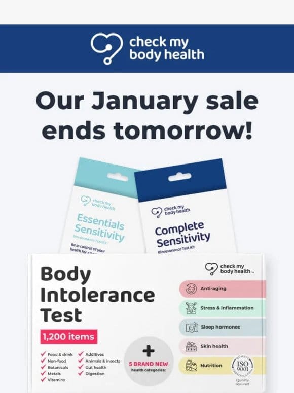 Our January sale ends tomorrow!