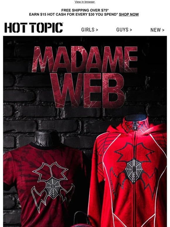 Our Madame Web collection belongs in your future  ️