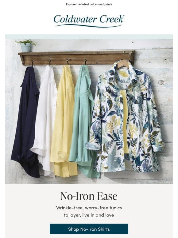 Our Newest No-Iron Tunics
