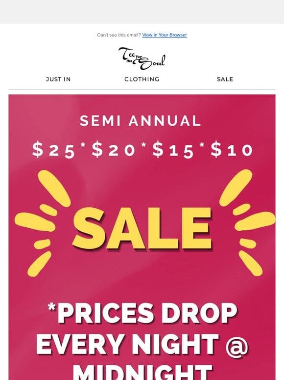 Our Semi Annual Sale Is Happening NOW