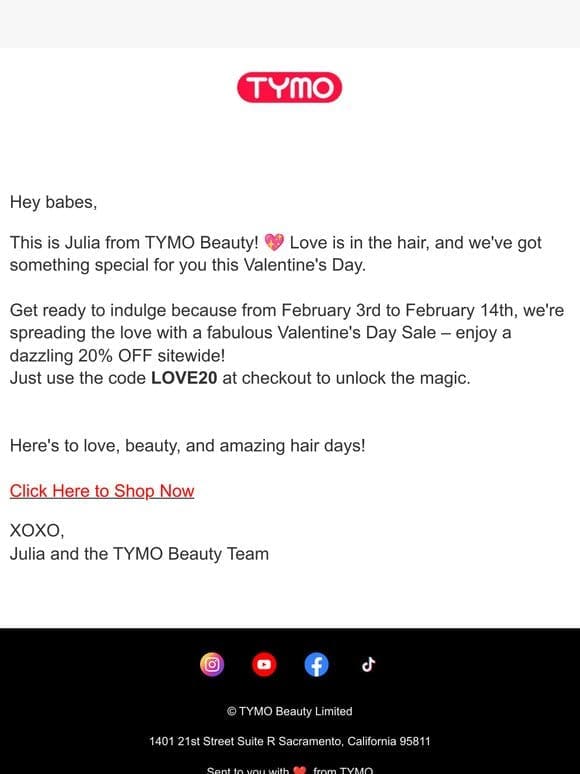 Our V-Day Sale is Here