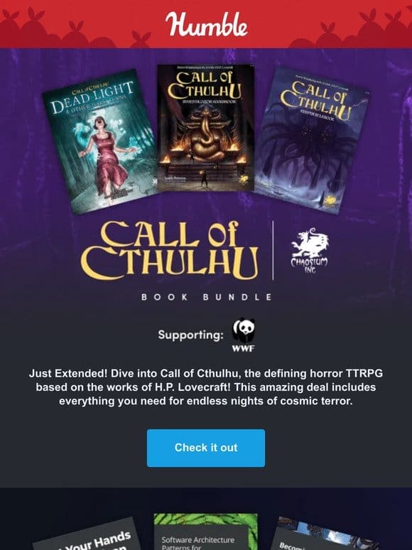 Our popular Call of Cthulhu bundle has been extended