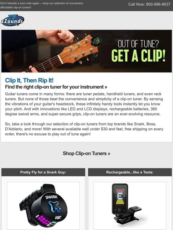 Out of Tune? Get a Clip!