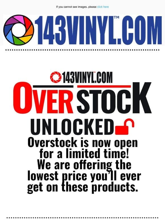 OverStock is Unlocked!