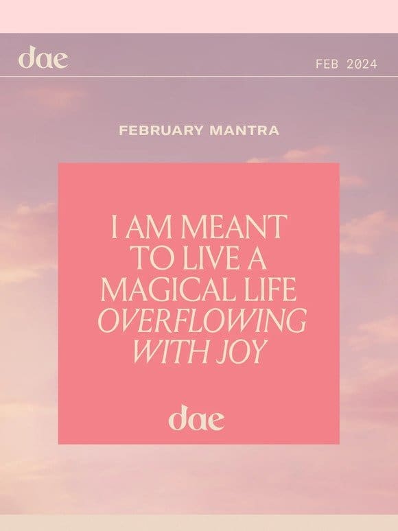 Overflowing with joy in February