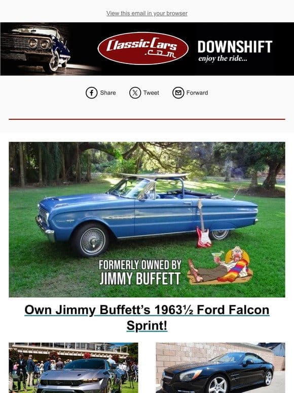 Own Jimmy Buffett’s 1963½ Ford Falcon Sprint!