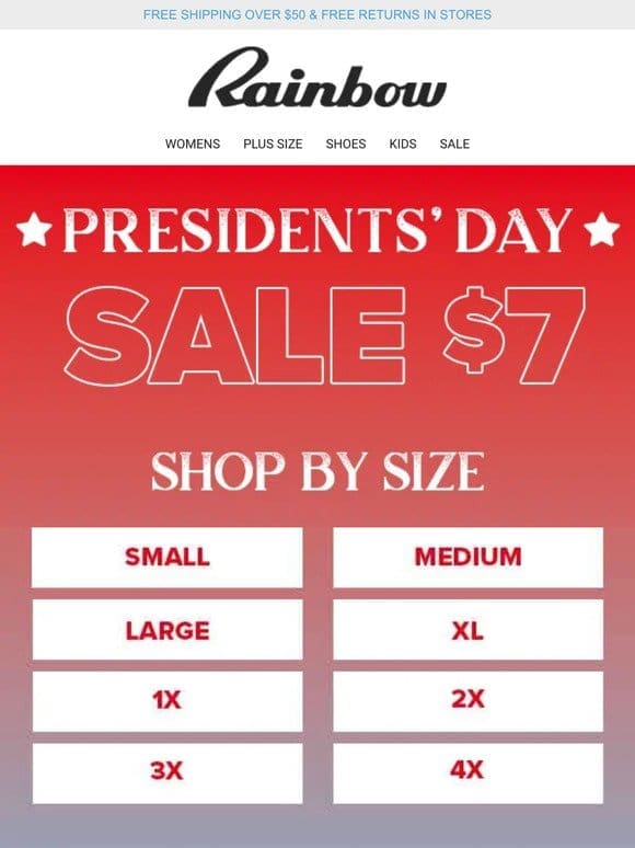 PRESIDENTS’ DAY SALE From $3   Make an Executive Decision to Stun