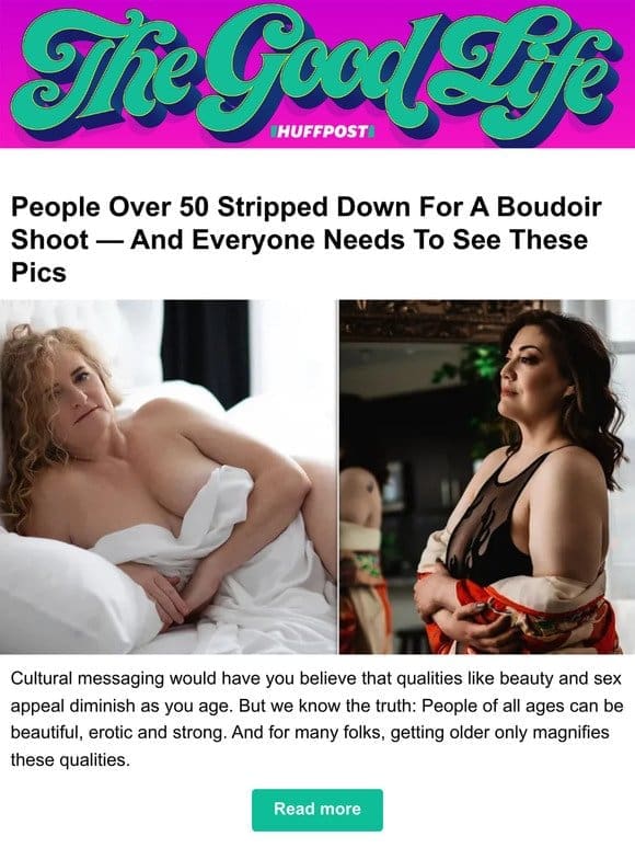 People over 50 stripped down for a boudoir shoot
