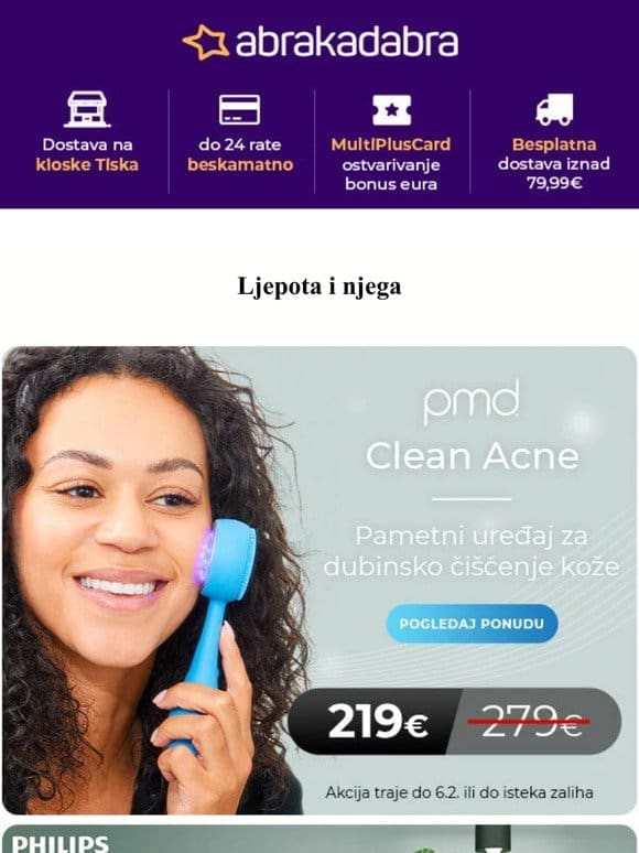 Philips aparati za njegu  ️ do – 40%   PMD Clean Acne LED uređaj po   cijeni