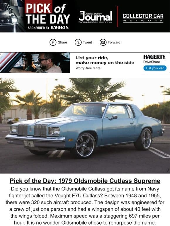 Pick of the Day: 1979 Oldsmobile Cutlass Supreme