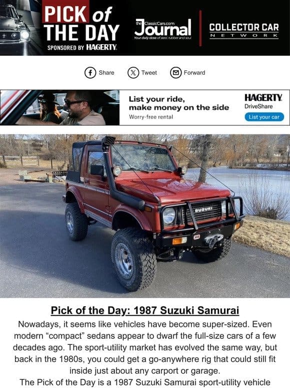 Pick of the Day: 1987 Suzuki Samurai
