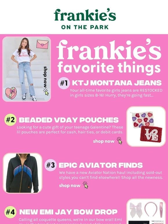 Picks We Love: Frankie’s Favorite Things