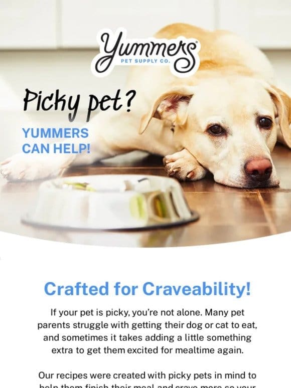 Picky pet? Yummers can help.