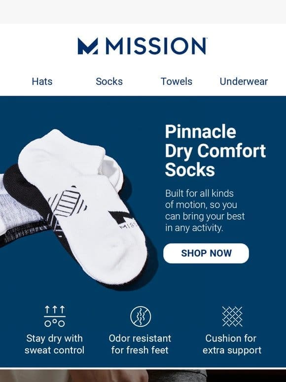 Pinnacle Dry Comfort Socks
