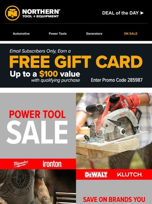 Power Tool Sale Ends Tonight: Save Big!