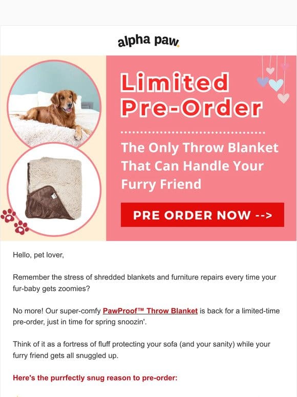 Pre-Order Your Limited-Edition Paw-Proof Throw Now!