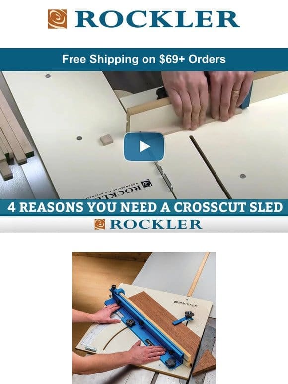Precision Cuts: See Rockler Cross Cut Sled in Action!