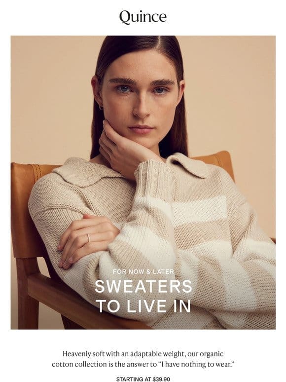 Presenting our cotton sweater collection