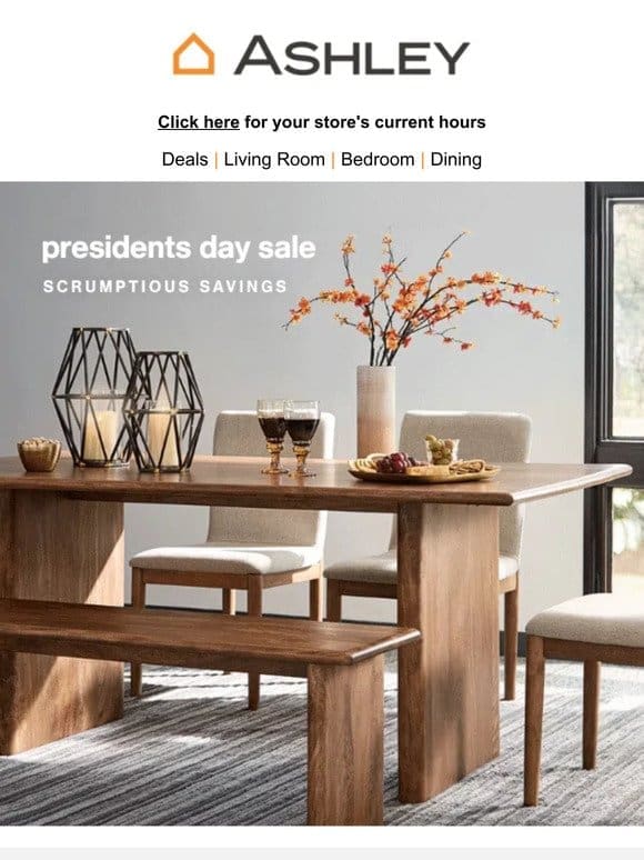 Presidents Day Alert: Shop Our Dining Collections Now.