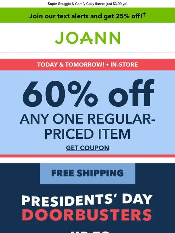 Presidents’ Day DEALS: 60% off blizzard & anti-pill fleece!