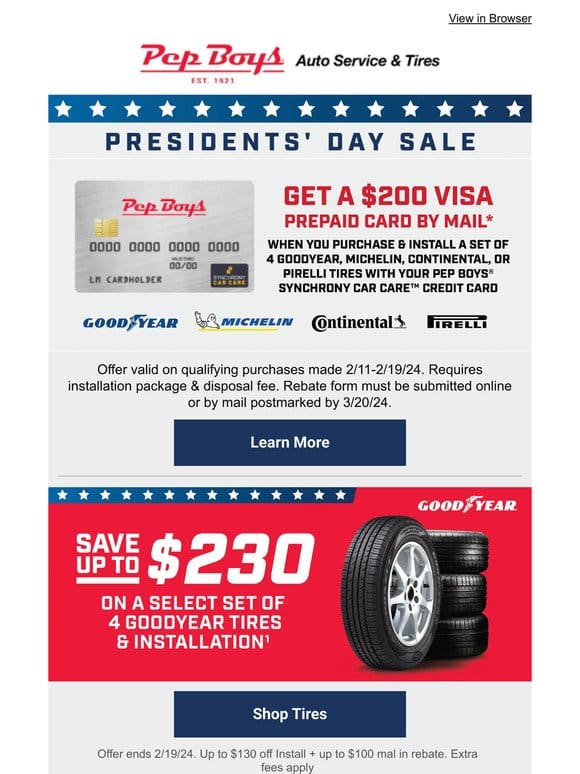 Presidents Day Deal: GET A $200 VISA CARD