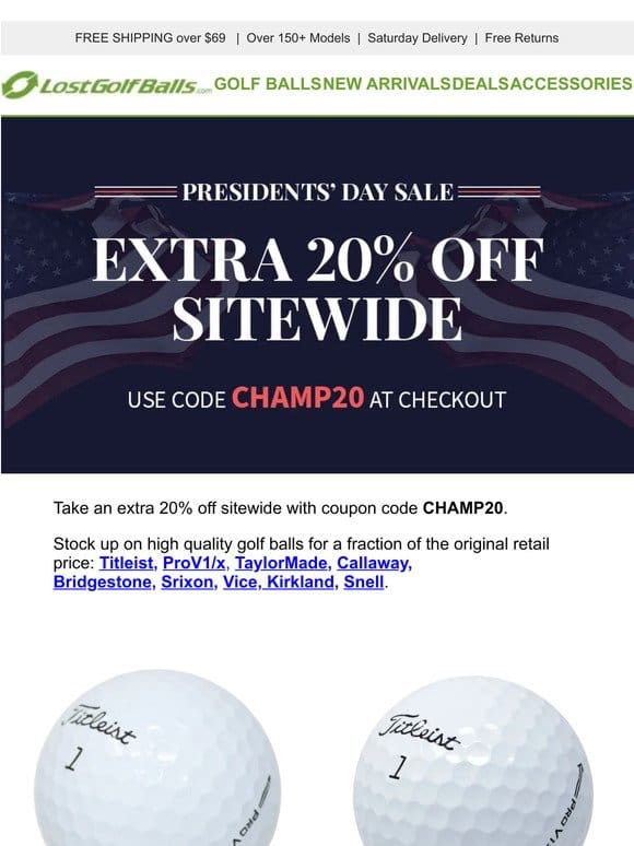 Presidents’ Day Extra 20% off Sale Ends Soon