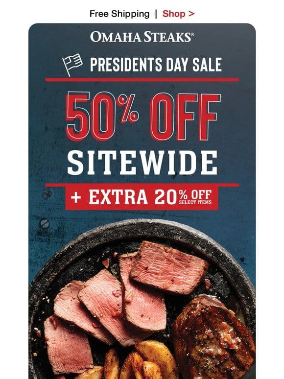 Presidents Day Sale: 50% OFF + an EXTRA 20% OFF!