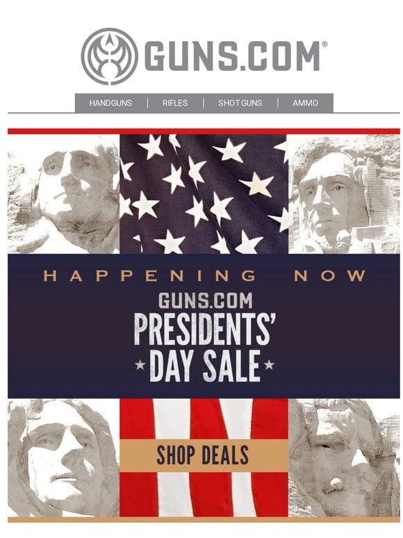 Presidents’ Day Sale Happening Now!