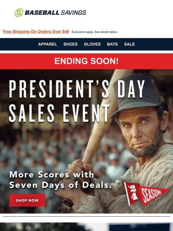 President’s Day Sales Event + FREE Shipping = Win-Win!