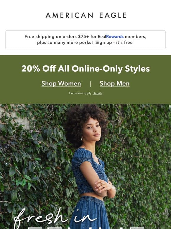 Pretty spring ‘fits + 20% off all online-only styles