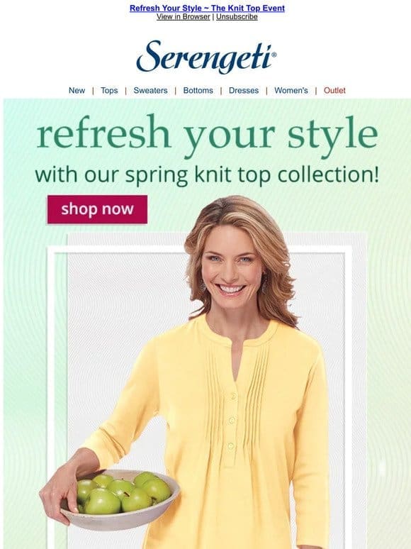 Preview ~ Knit Tops to Keep You in Fashion This Spring ~ Shop Now