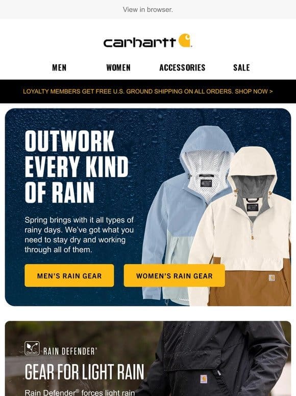 Put our newest rain jackets to work