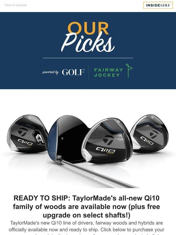 READY TO SHIP: TaylorMade Qi10 driver， woods