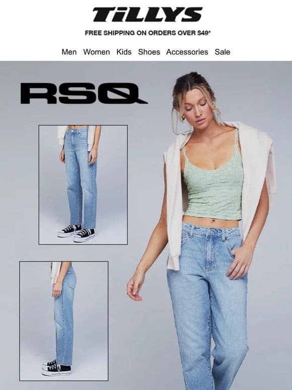 RSQ Jeans + Exclusive Reebok