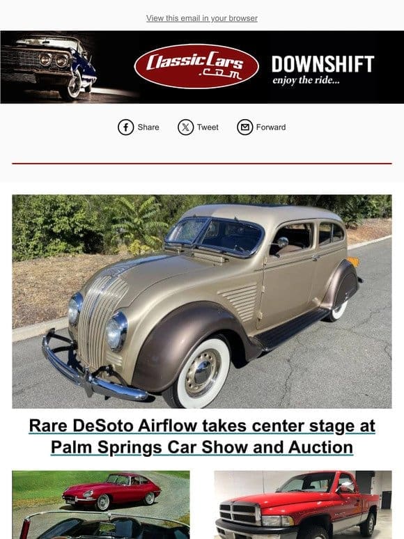 Rare DeSoto Airflow takes center stage at Palm Springs Car Show and Auction