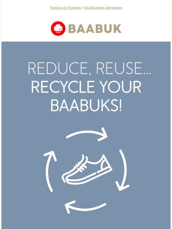 Reduce， reuse… recycle your Baabuks!