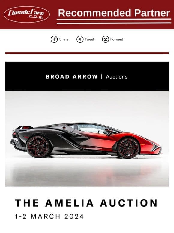 Register To Bid for Broad Arrow’s The Amelia Auction