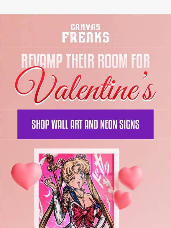 Revamp their room for Valentine’s!