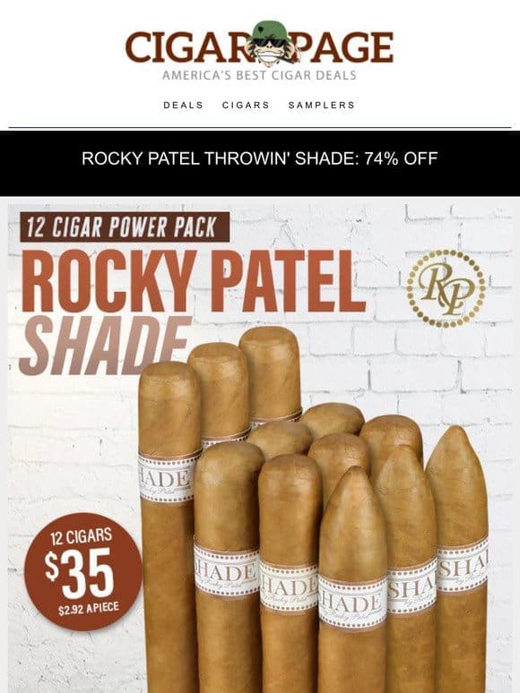 Rocky Patel Shade $2.92 mellow masterpieces