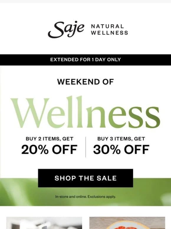SALE EXTENDED: Up to 30% off