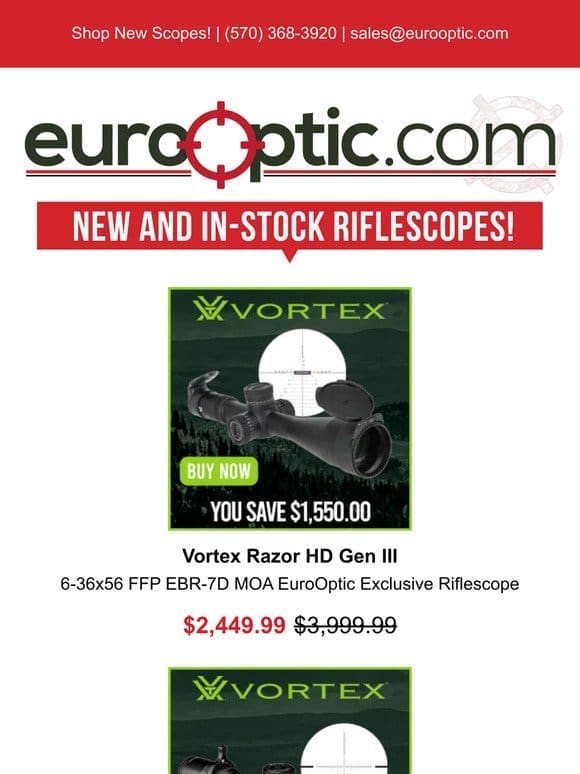 SHOP NOW: New & In-Stock Riflescopes!