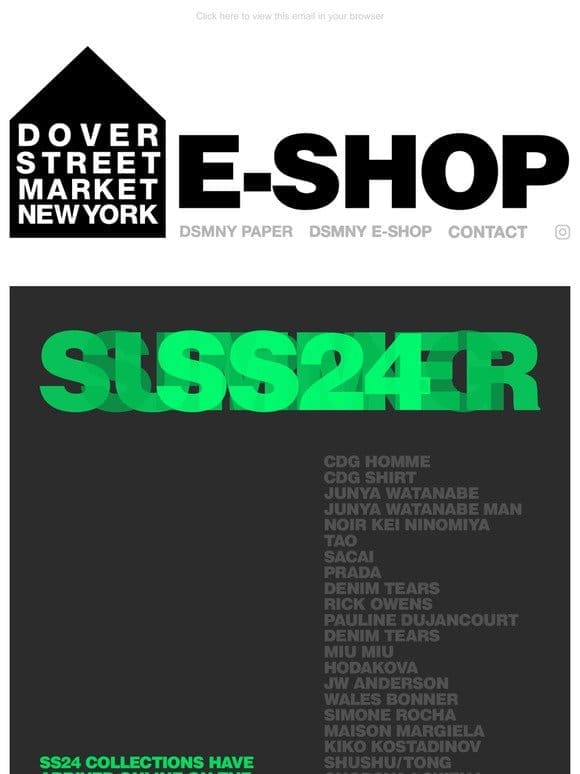 SS24 collections have arrived on the DSMNY E-SHOP
