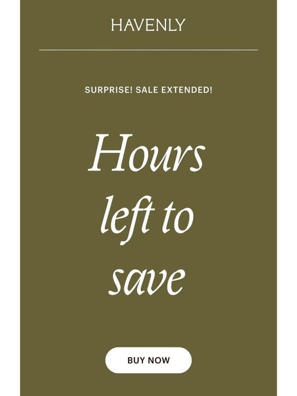 SURPRISE! 1 more day to save