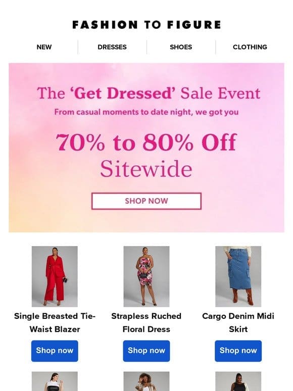 Sale Event – 70% to 80% off Sitewide