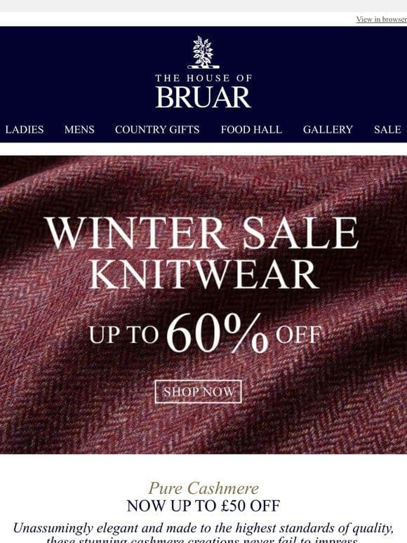 Sale – Final Weekend: Up to 60% Off Knitwear