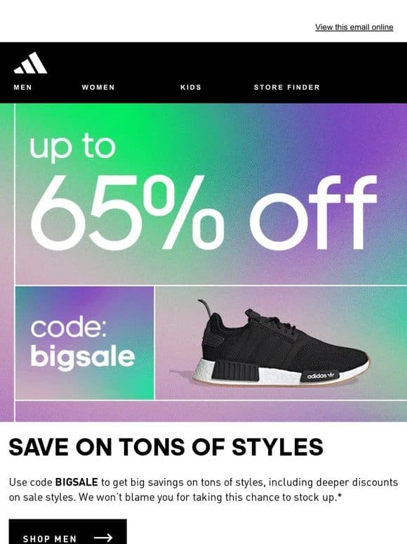 Sale – up to 65% off available now