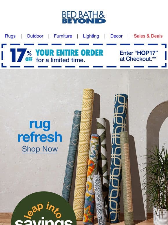 Save Big On Rugs & Refresh Any Room!